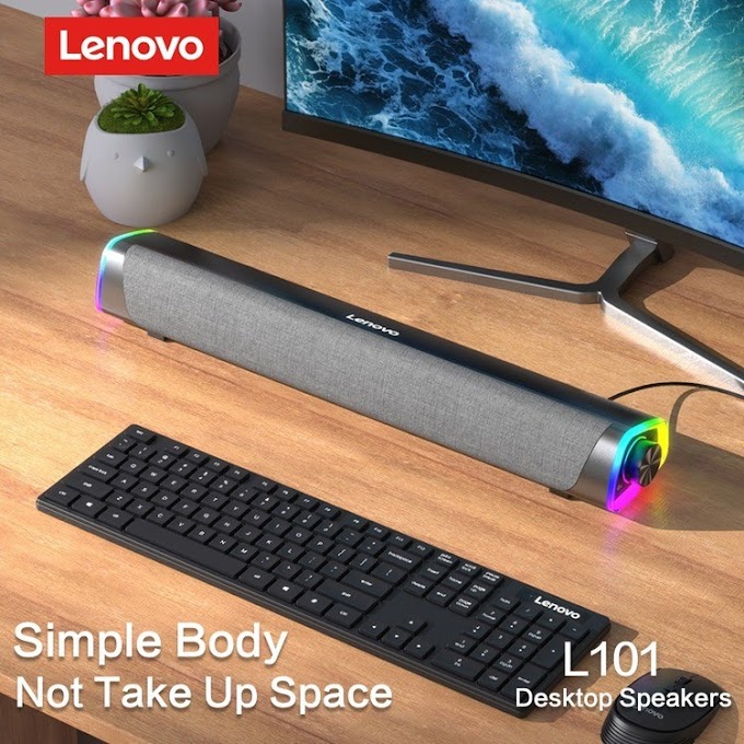 [ 𝗟𝗲𝗻𝗼𝘃𝗼 𝗟𝟭𝟬𝟭 ] Loa máy tính, âm thanh có dây, kết nối USB . Loa Soundbar mini để bàn cho PC, ĐTDĐ, Máy tính