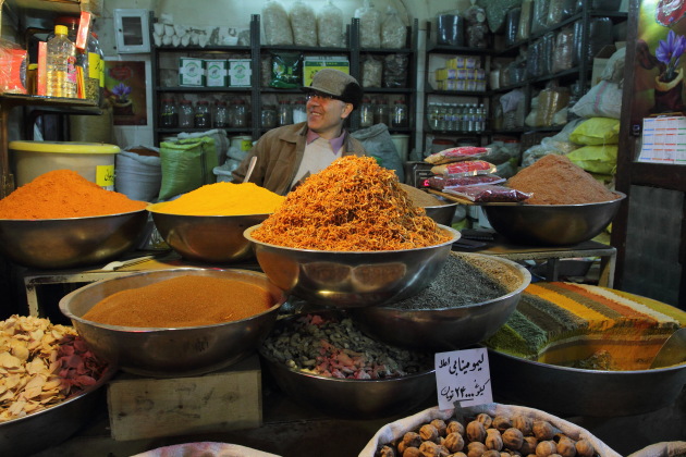 At the spice market of Isfahan, Iran