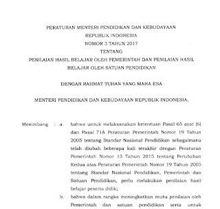 Poin-poin Penting Permendikbud Nomor 3 Tahun 2017