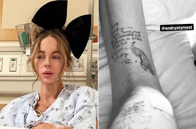 Kate Beckinsale Unveils Fresh Tattoo During Hospitalization, Marking Father's Anniversary