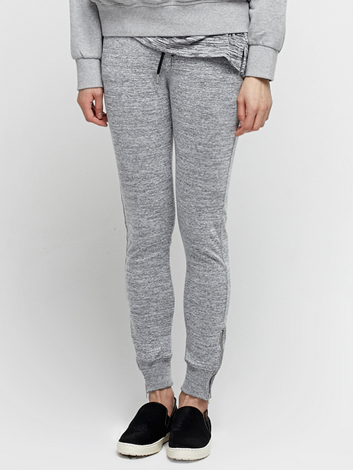 Cotton Sweatpants with Side Zipper Details