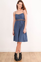 Rochie Stradivarius Dama Blue Denim ( )