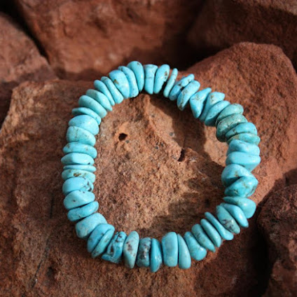 turquoise stretch bracelet - NewMexicoGems