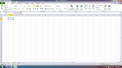 Tampilan Jendela  Microsoft  Excel 2010  Belajar Excel
