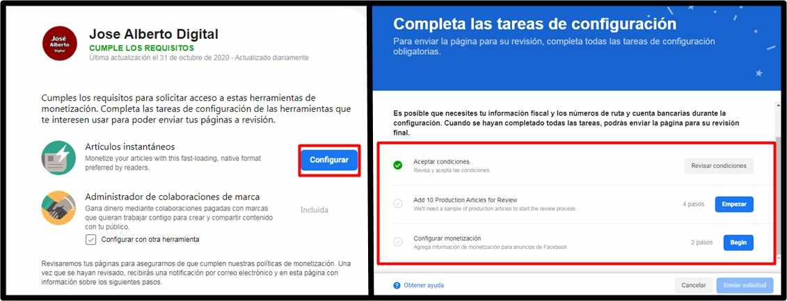 La revisión de tu Página de Facebook