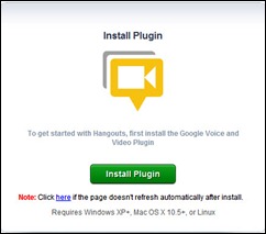INstall plugin for Hangouts