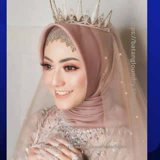 foto pengantin wanita cantik berhijab