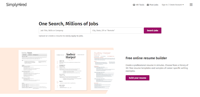 Image of Simplihired's home page which is among one of the most popular freelancing websites in India