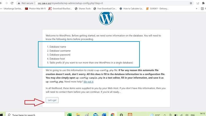 Wordpress 2nd step