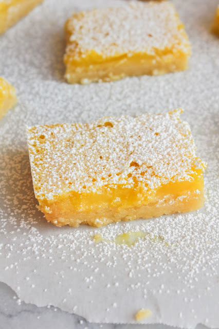 Meyer Lemon Bars | The Chef Next Door #SundaySupper