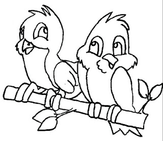 Cute Couple Hummingbird Coloring Pages