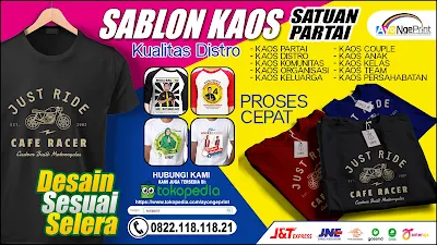 Sablon Kaos Satuan dan Partai politik