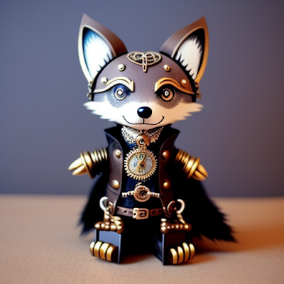 Steampunk Wolf Statue Miniature 3D amazingwallpapersa blogspot com (7)