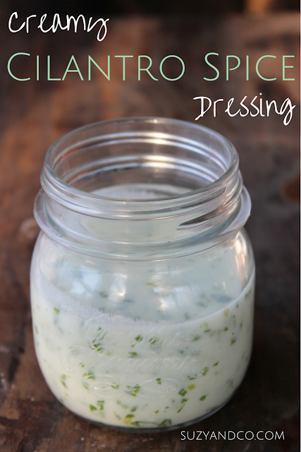 homemade creamy cilantro spice dressing | suzyandco.com