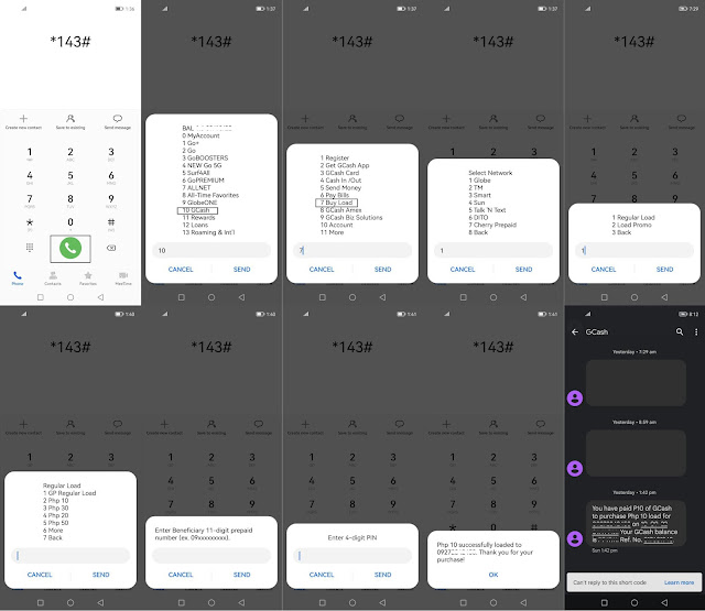 Load SIM without GCash App (via *143# for Globe/TM users) - Step-by-Step Procedure