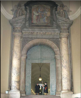 The Bronze door is the official entrance to the Apostolic Palace