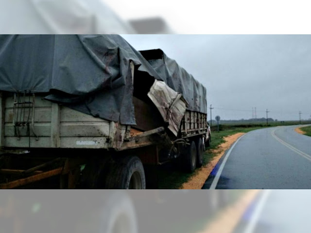 Laborde: Camionero alcoholizado, armado chocó y escapó