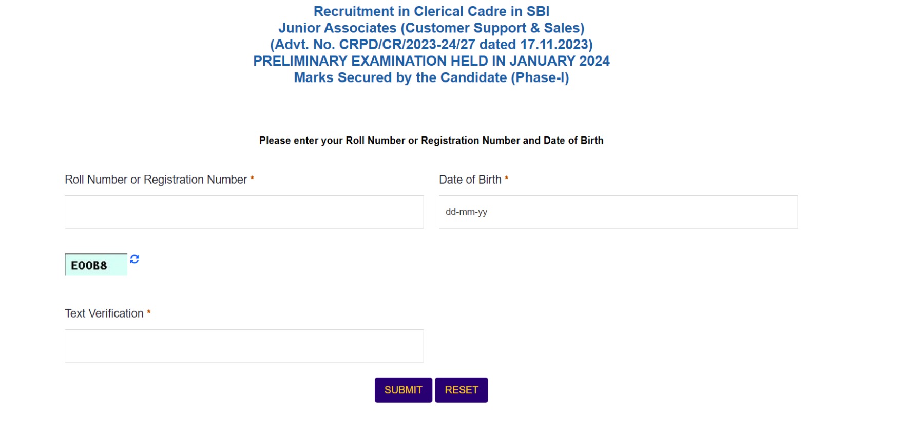 sbi clerk prelims result 2024 sbi clerk prelims result 2024