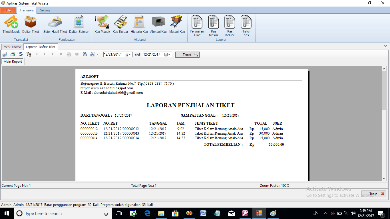 Koleksi Gudang Software .Com: aplikasi tiket wisata