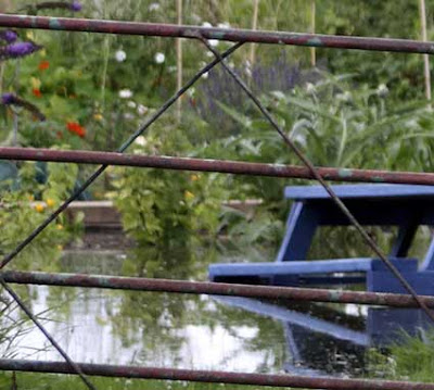 Trap Grounds Allotments Gate in the floods