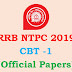 RRB NTPC 2019 CBT-1 Question Papers PDF Download