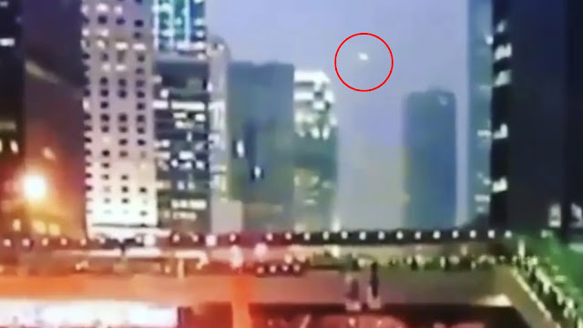 Here's a fast UFO that's over Hong Kong China and it shoots upwards really fast.