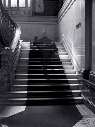 Ghosts climbing up the stair