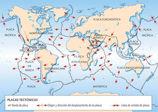 Resultado de imagen para placas tectonicas