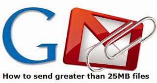 send greater than 25MB files in gmail