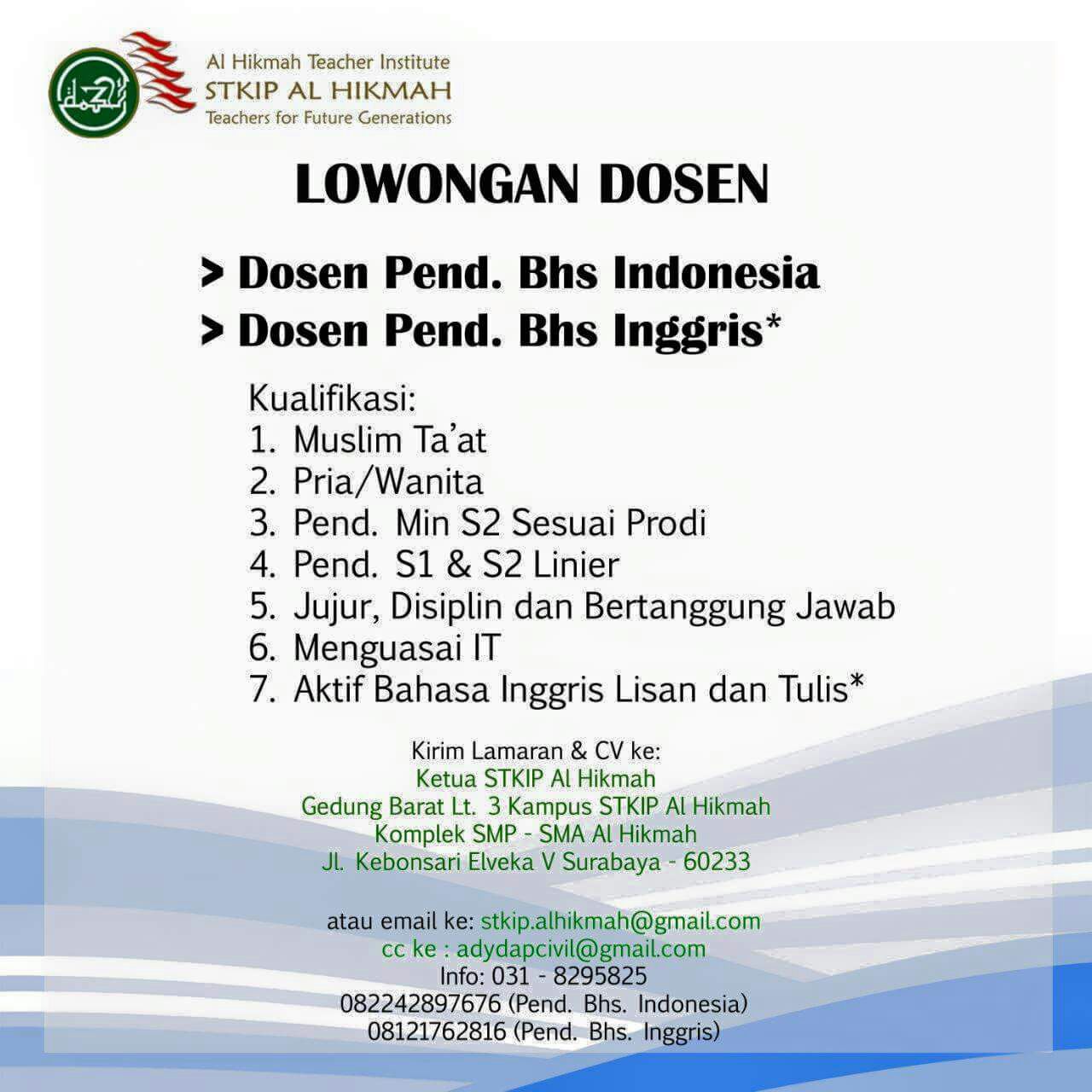 Lowongan Dosen Di Surabaya - Loker BUMN