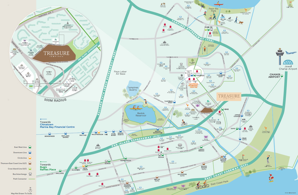 Treasure Tampines Location Map