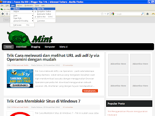 Cara Merubah Tampilan Tombol Toolbar Mozilla Firefox