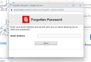Bizotic forgot password