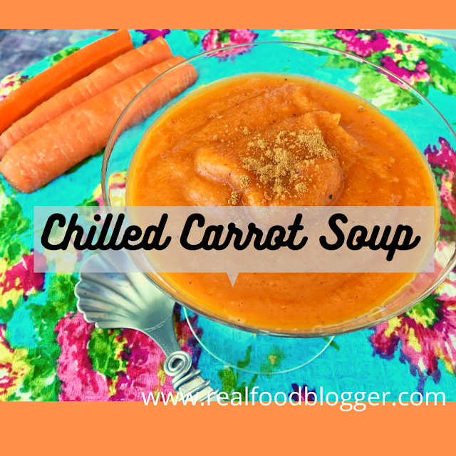 chilled carrot soup- vegan