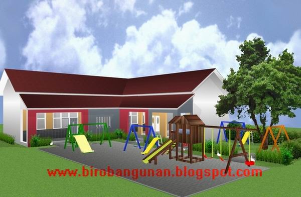 disain rumah Desain  Bangunan Gedung Taman  Kanak Kanak 