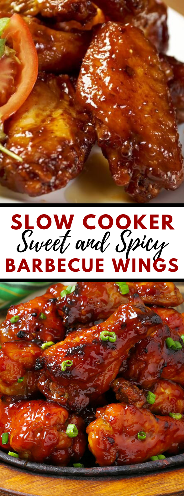 Slow Cooker Sweet and Spicy Barbecue Wings #dinner #meltinyourmouth