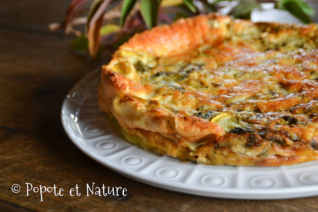 Clafoutis salé aux courgettes jaunes et aux bettes © Popote et Nature