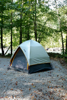 Kevin's tent at Thunder Rock Campground, Tennessee