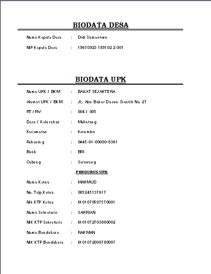 Contoh Biodata Lengkap Untuk Anak Smp - Contoh Z