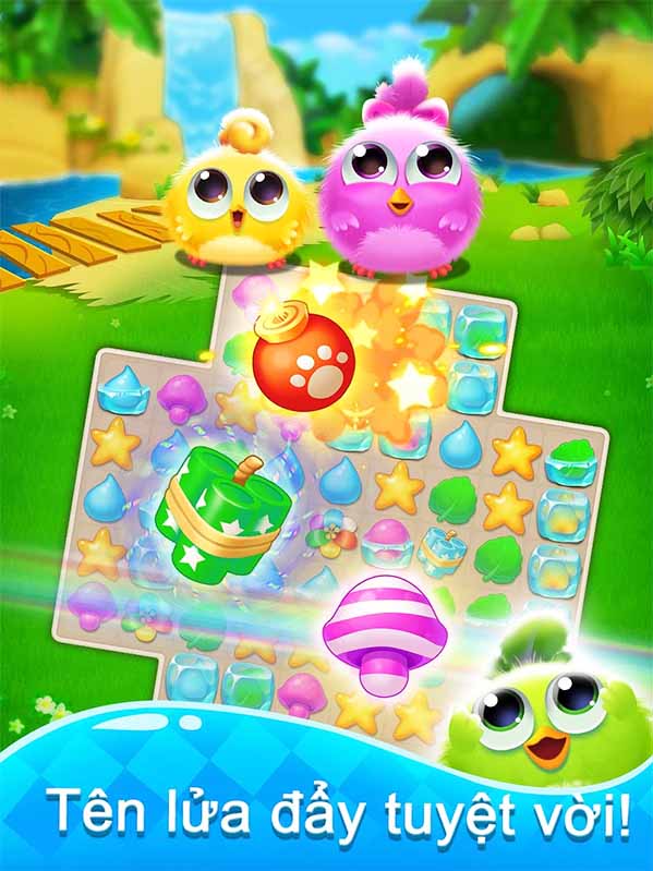 Puzzle Wings: match 3 games - Giải câu đố ghép 3 trái cây cùng gia đình gà con đáng yêu a1