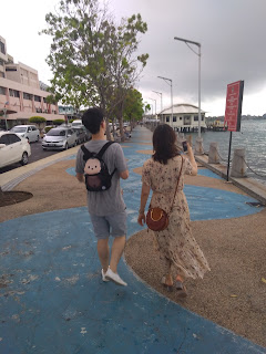 sabah jetty parks kota kinabalu KK Jalur gemilang bendera malaysia sabah negeri diatas bayu