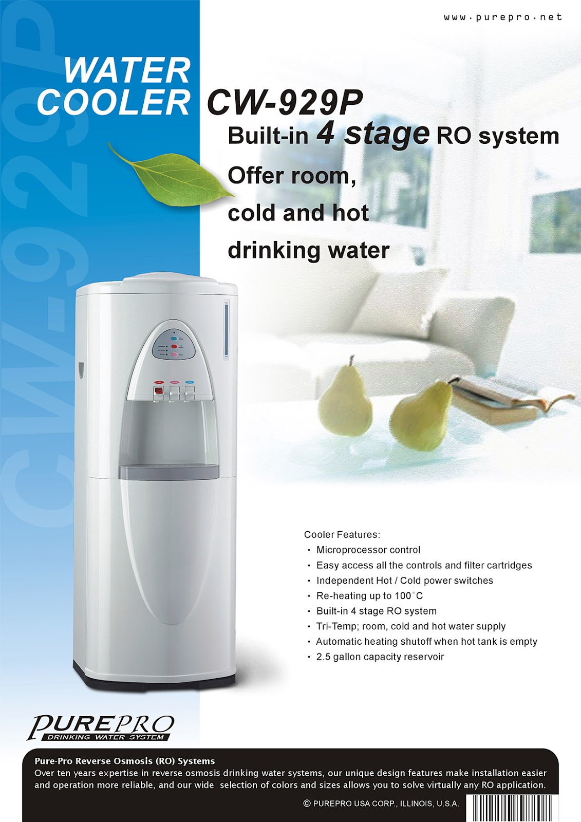 PurePro® CW929P Reverse Osmosis Water Filtration System