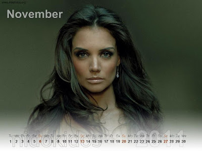 New Year 2011 Calendar, Katie Holmes Desktop Wallpapers