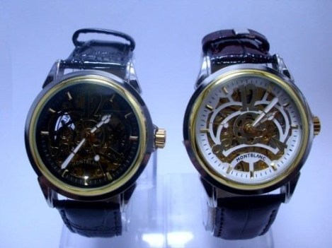 Arloji: Jam Tangan Montblanc Skeleton transparan kinetik