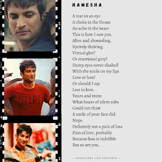 Hamesha - Poem - Sushant Singh Rajput - Dil Bechara - Bookmarks and Popcorns