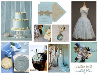 a blue wedding dress see below go with the baby blue for your shoes 