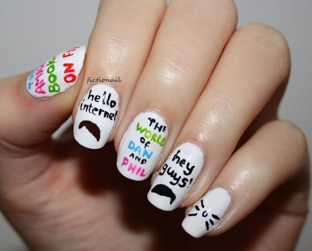 Dan And Phil The Amazing Book Is Not On Fire Nail Art