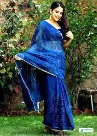 Blue Saree Profile Pic - Blue Saree Wearing Pics, Photos, Pictures - Blue Saree Designs & Prices - blue saree pic - NeotericIT.com - Image no 8