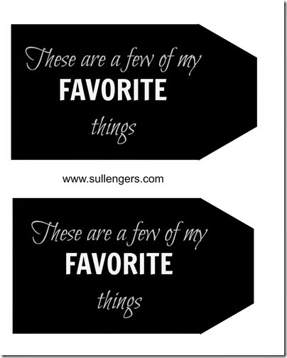 Favorite Things Gift Tag