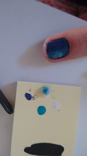 maquillaje, donuth, channel, galaxy, manicure, nailart, sponge, purple, blue, 